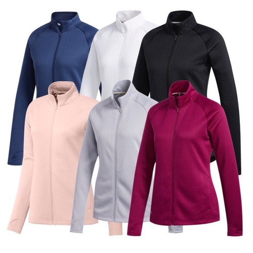 adidas Ladies Textured Full Zip Layering Golf Jacket NEW COLOURS